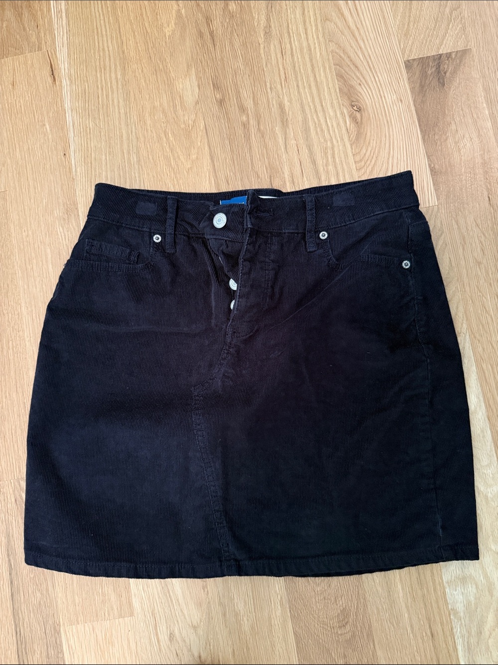 Old Navy Navy Blue Corduroy Button-Front Mini Skirt